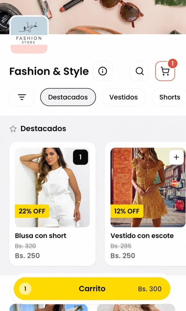 Tienda boliviana de moda Fashion & Style creada con Shoperly